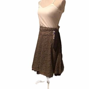 Animal print skirt by Egoshego. Tan/black. Med.